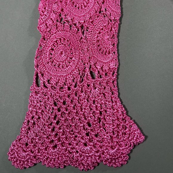 Joseph A. Pink Top with‎ Long Crochet Sleeves Size Small - Picture 7 of 16